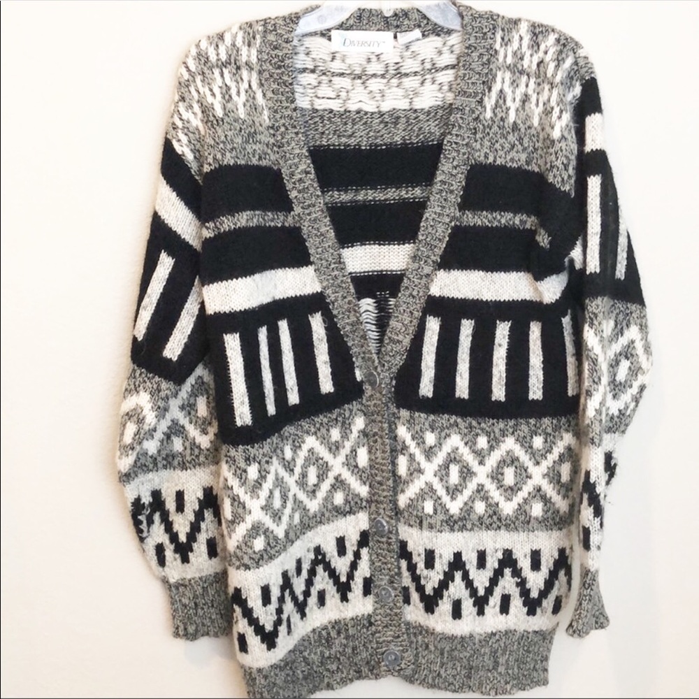 Vintage Grandpa‎ Diversity Wool Blend Cardigan